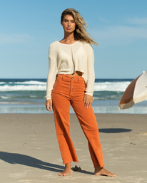 0 Free Fall Cord - Pantalon ample pour Femme Rouge ABJNP00149 Billabong