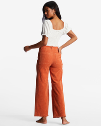 2 Free Fall Cord - Pantalon ample pour Femme Rouge ABJNP00149 Billabong