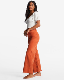 3 Free Fall Cord - Pantalon ample pour Femme Rouge ABJNP00149 Billabong