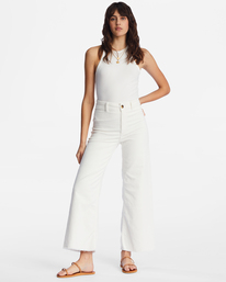 1 Free Fall Cord - Pantalon ample pour Femme Blanc ABJNP00149 Billabong