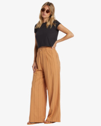 2 Tailor Made - Wide Leg Trousers for Women Beige ABJNP00427 Billabong