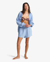 1 In The Waves - Short con cintura el&aacute;stica para Mujer Azul ABJNS00307 Billabong