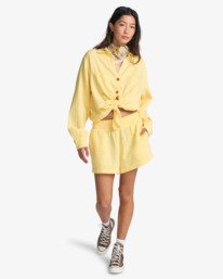 1 In The Waves - Elasticated Waist Shorts for Women Yellow ABJNS00307 Billabong