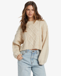 0 Modern Love - Pullover Sweater for Women Beige ABJSW00301 Billabong