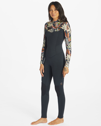 1 4/3mm Salty Dayz - Combinaison de surf zip poitrine pour Femme Noir ABJW100122 Billabong