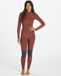 0 3/2mm Synergy 2022 - Traje de Surf con Cremallera en el Pecho para Mujer Marron ABJW100129 Billabong