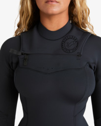 7 4/3mm Salty Dayz Natural  - Chest Zip Wetsuit for Women Black ABJW100196 Billabong