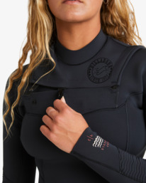 9 4/3mm Salty Dayz Natural  - Chest Zip Wetsuit for Women Black ABJW100196 Billabong