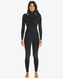 1 5/4mm Salty Dayz Natural - Chest Zip Wetsuit for Women Black ABJW100197 Billabong