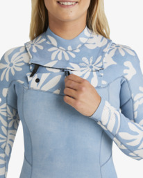 4 4/3mm Salty Dayz Natural  - Chest Zip Wetsuit for Women Blue ABJW100200 Billabong