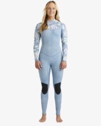 0 4/3mm Salty Dayz Natural  - Wetsuit met een Borstrits voor Dames Blue ABJW100200 Billabong