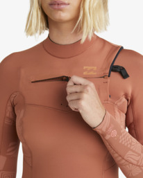 4 4/3mm Synergy Natural - Wetsuit met GBS en een Borstrits voor Dames Brown ABJW100209 Billabong