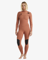 0 4/3mm Synergy Natural   - Chest Zip GBS Wetsuit for Women Brown ABJW100209 Billabong