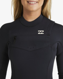 3 4/3mm Synergy Natural - Traje de Surf GBS con cremallera en el pecho para mujer Negro ABJW100209 Billabong