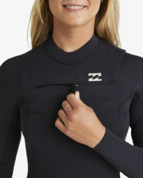 4 4/3mm Synergy Natural   - GBS-Neoprenanzug mit Chest-Zip für Frauen Schwarz ABJW100209 Billabong