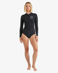 1 2/2mm Salty Dayz Natural - Front Zip Long Sleeves Springsuit for Women Black ABJW400132 Billabong