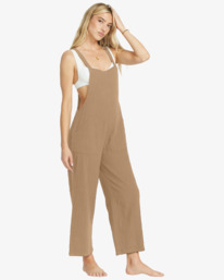 3 Pacific Time - Träger-Jumpsuit für Frauen Beige ABJWD00686 Billabong