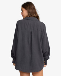 2 Swell Blouse - Button Down Shirt for Women Black ABJWT00487 Billabong