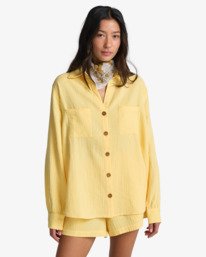 0 Swell Blouse - Chemise boutonn&eacute;e pour Femme Jaune ABJWT00487 Billabong
