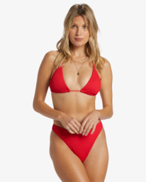 0 Summer High - Triangle Bikini Top for Women Red ABJX300981 Billabong