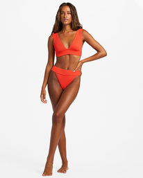 1 Summer High Aruba - Bas de bikini pour Femme Rouge ABJX400738 Billabong