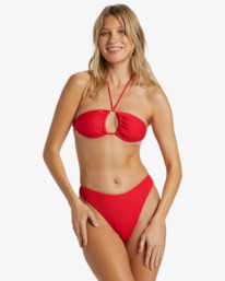 1 Summer High Hike - Bas de maillot échancré pour Femme Rouge ABJX400981 Billabong