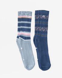 0 Paisley - Pack de 2 Calcetines Crew para Hombre Azul ABYAA00176 Billabong