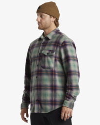 3 Furnace Flannel - Fleece Overshirt for Men White ABYFT00101 Billabong