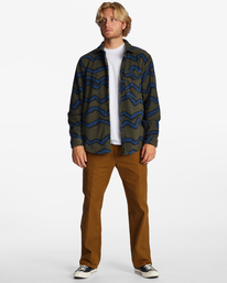 3 Furnace Flannel - Surchemise en polaire pour homme Vert ABYFT00101 Billabong