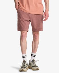 0 Crossfire Wave Washed 18" - Hybrid Submersible Shorts for Men Pink ABYHY03000 Billabong