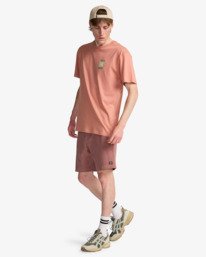 3 Crossfire Wave Washed 18" - Hybrid Submersible Shorts for Men Pink ABYHY03000 Billabong