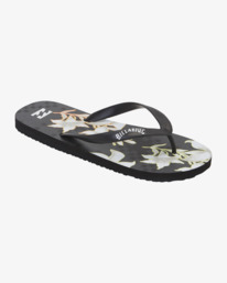 1 Tides - Chanclas de playa para Hombre Negro ABYL100037 Billabong