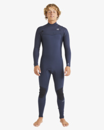 10 4/3mm Revolution Natural   - Traje de Surf GBS con Cremallera en el Pecho para Hombre Azul ABYW100267 Billabong