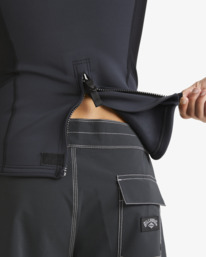 8 1/1mm Absolute Natural Poly Lite  - Veste de surf &agrave; zip arri&egrave;re pour Homme Noir ABYW800128 Billabong