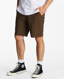 1 Crossfire Solid - Short voor in en uit het water voor Heren Brown ABYWS00195 Billabong