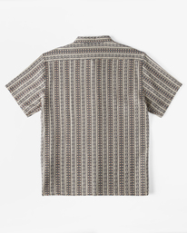 7 Sundays Jacquard - Overhemd met Korte Mouwen voor Heren Beige ABYWT00235 Billabong