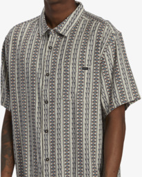 5 Sundays Jacquard - Camisa de Manga Corta para Hombre Beige ABYWT00235 Billabong