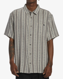 1 Sundays Jacquard - Camisa de Manga Corta para Hombre Beige ABYWT00235 Billabong