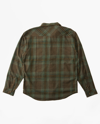 6 Coastline Flannel - Logn Sleeve Shirt for Men Brown ABYWT00247 Billabong