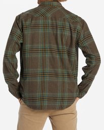 2 Coastline Flannel - Logn Sleeve Shirt for Men Brown ABYWT00247 Billabong