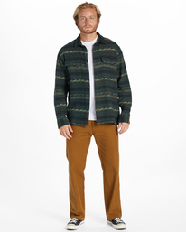 1 Offshore Jacquard Flannel - Overhemd met Lange Mouwen voor Heren Green ABYWT00249 Billabong