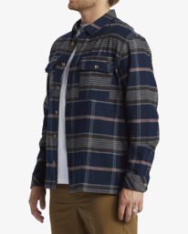 3 Offshore  - Flannel Shirt for Men Blue ABYWT00281 Billabong