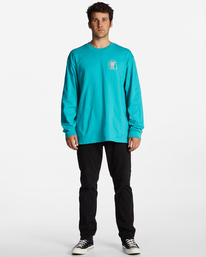 2 Contrast - Long Sleeve T-Shirt for Men Blue ABYZT01742 Billabong