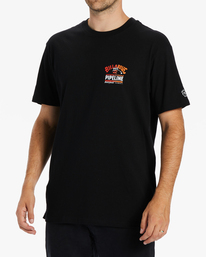 3 Pipeline Floral - Camiseta para Hombre Negro ABYZT01907 Billabong