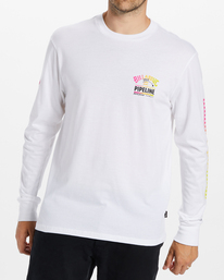 0 Pipeline Poster - Long Sleeve T-Shirt for Men White ABYZT01908 Billabong