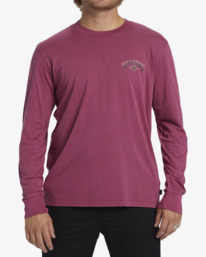 0 Arch Wash - Long Sleeves T-shirt for Men Pink ABYZT02493 Billabong