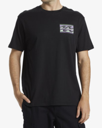 0 Crayon Wave - Camiseta de manga corta para Hombre Negro ABYZT02527 Billabong