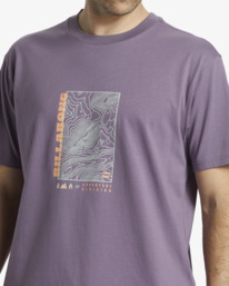 4 Topography - Short Sleeve T-shirt for Men Purple ABYZT02569 Billabong