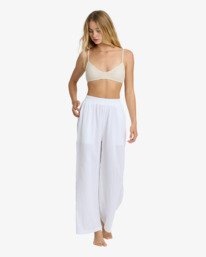 1 Follow Me - Pantalones el&aacute;sticos para mujer Blanco BL000175 Billabong