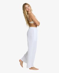 3 Follow Me - Pantalones el&aacute;sticos para mujer Blanco BL000175 Billabong